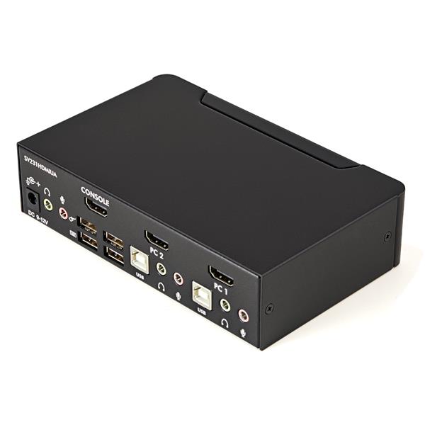 2 Port USB HDMI KVM Switch with Audio and USB 2.0 Hub