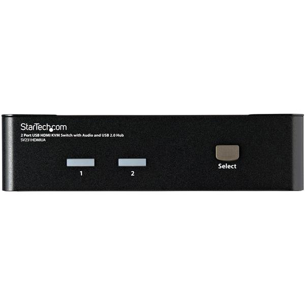 2 Port USB HDMI KVM Switch with Audio and USB 2.0 Hub