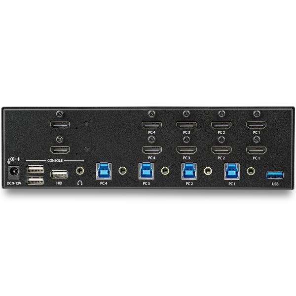 4 Port HDMI KVM Switch - 4K 30Hz - Dual Display