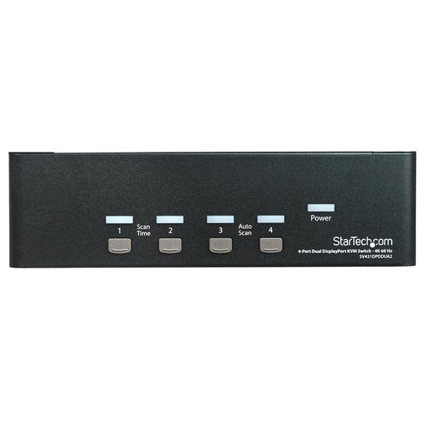 4-Port Dual DisplayPort KVM Switch - 4K 60Hz