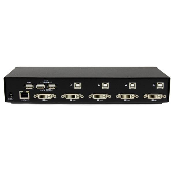 4 Port USB DVI KVM Switch with DDM Fast Switching Technology and Cables