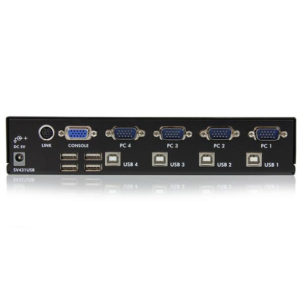 4 Port Professional VGA USB KVM Switch with Hub