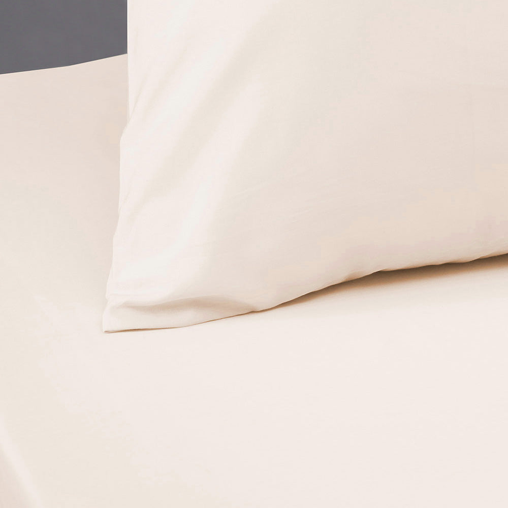 Plain Dyed Standard Pillowcase 4 Pack Sand- Bambury