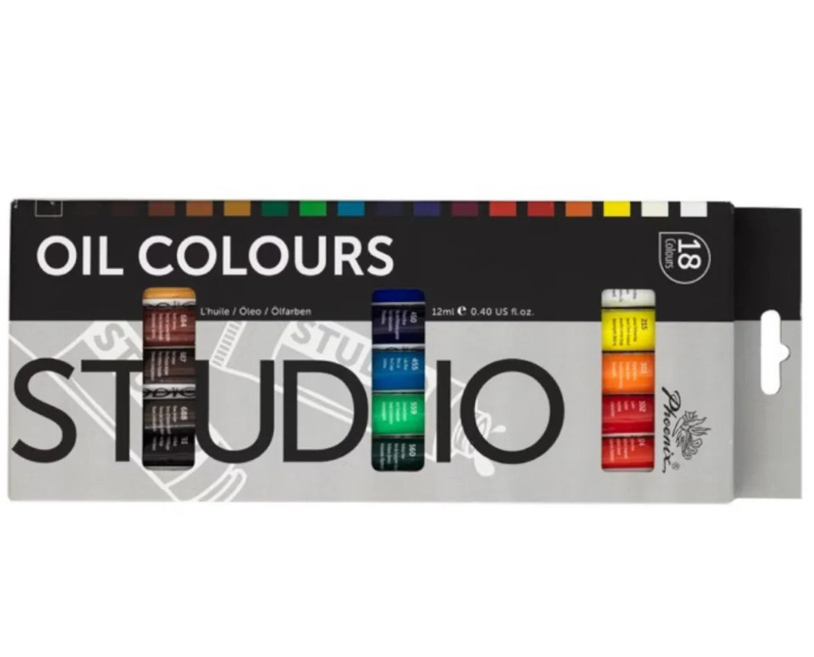 Artist Oil Paint - Phoenix Oil Colour 18 X 12ml Sets