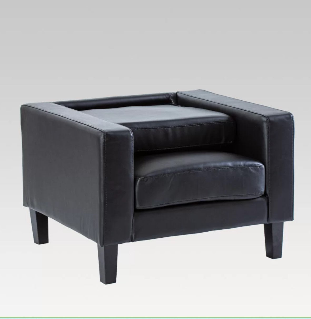 Single Seater Chair - Makers Fenix PU (Black)