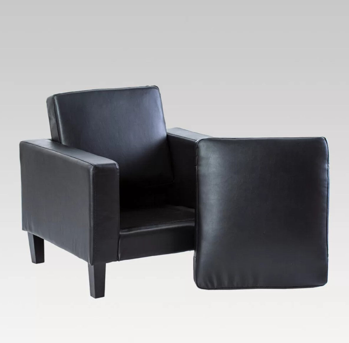 Single Seater Chair - Makers Fenix PU (Black)