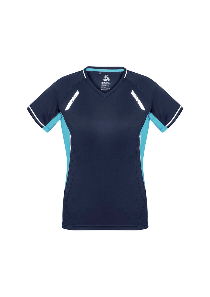 Renegade Womens Short Sleeve Tee - Navy/Sky/Silver
