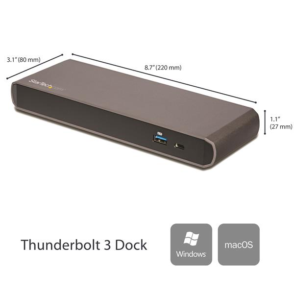 Thunderbolt 3 Dock - Dual 4K 60Hz DP Docking Station - 85W PD