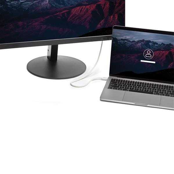 0.5m Thunderbolt 3 Cable - 40Gbps - White - Thunderbolt, USB-C and DisplayPort