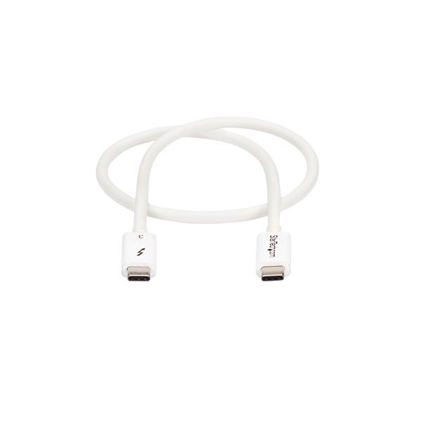 0.5m Thunderbolt 3 Cable - 40Gbps - White - Thunderbolt, USB-C and DisplayPort