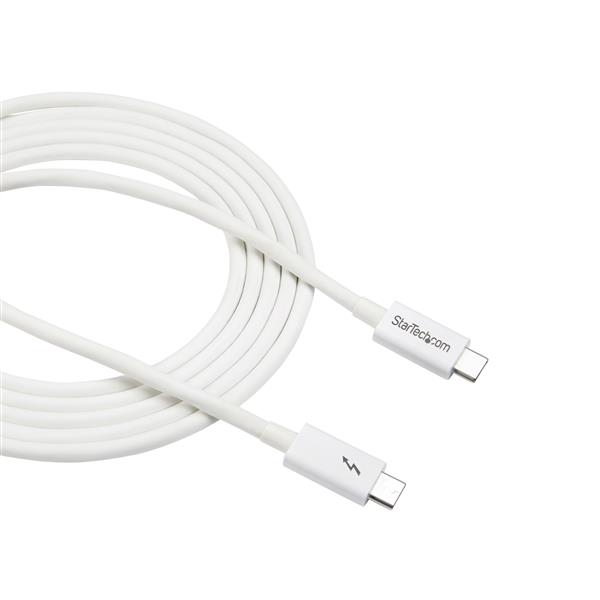 2m Thunderbolt 3 Cable - 20Gbps - White - Thunderbolt, USB-C and DisplayPort