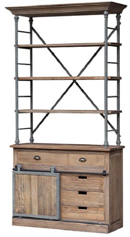 WALL UNIT with SLIDING DOOR - OLD ELM (2.3m)
