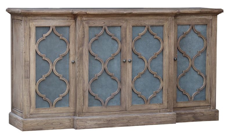 Sideboard - Relcaimed Elm W/ Zinc Door Panels 1.8m (Natural)