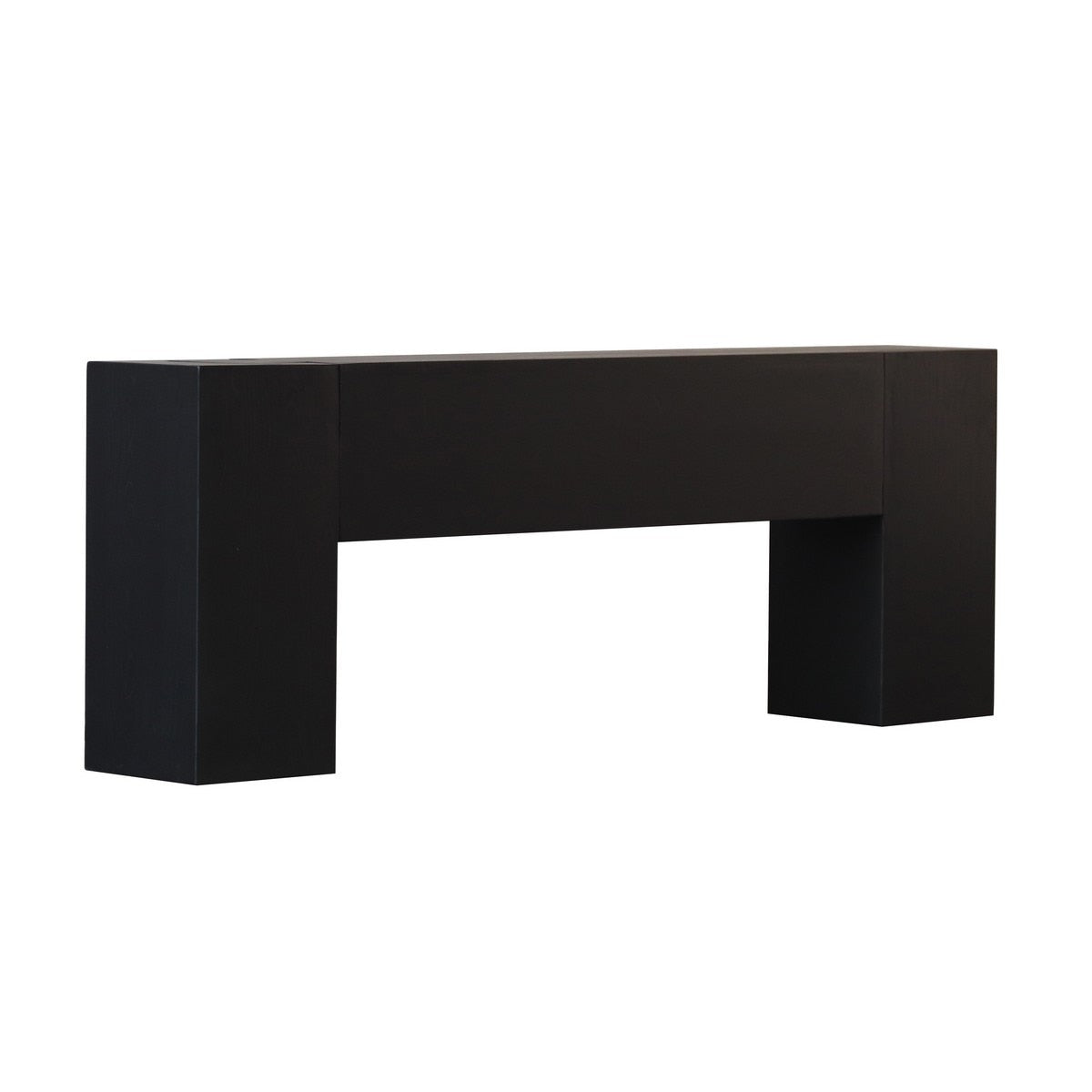 BLOCK CONSOLE - DOVETEAIL ANTIQUE BLACK ELM RECLAIMED ELM