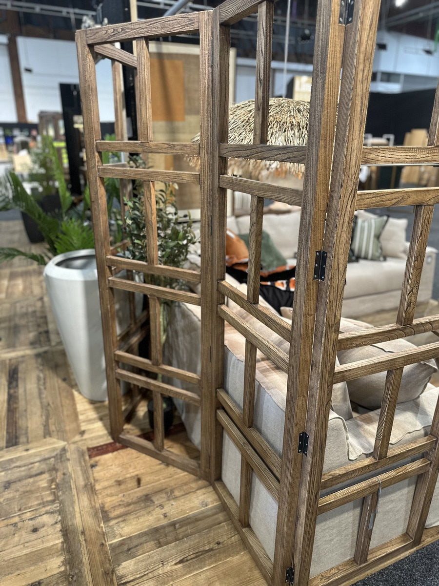 ROOM DIVIDER - ANTIQUE ELM RECLAIMED ELM ( 2.4m x 1.9m x 4cm)