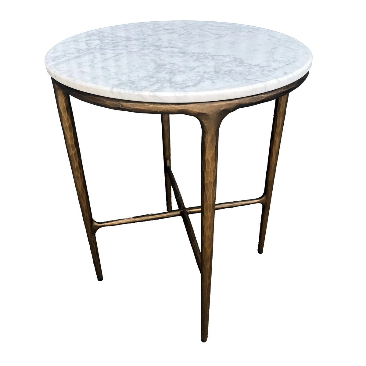 SIDE TABLE - WHITE MARBLE/IRON (45 x 45 x 55cm)