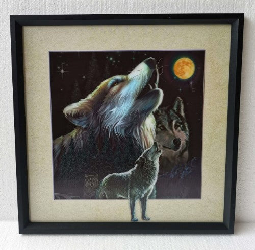 Wall Art - 3D Wolf Howling (40 x 40cm)