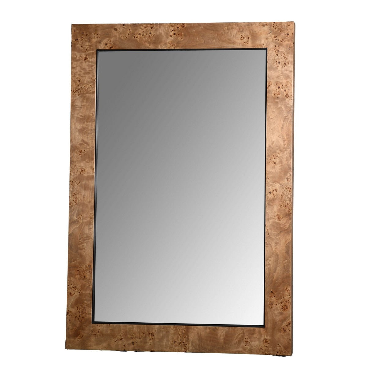 RECTANGLE MIRROR - BURL WALNUT VENEER/MDF (1.14m x 1.65m x 10cm)
