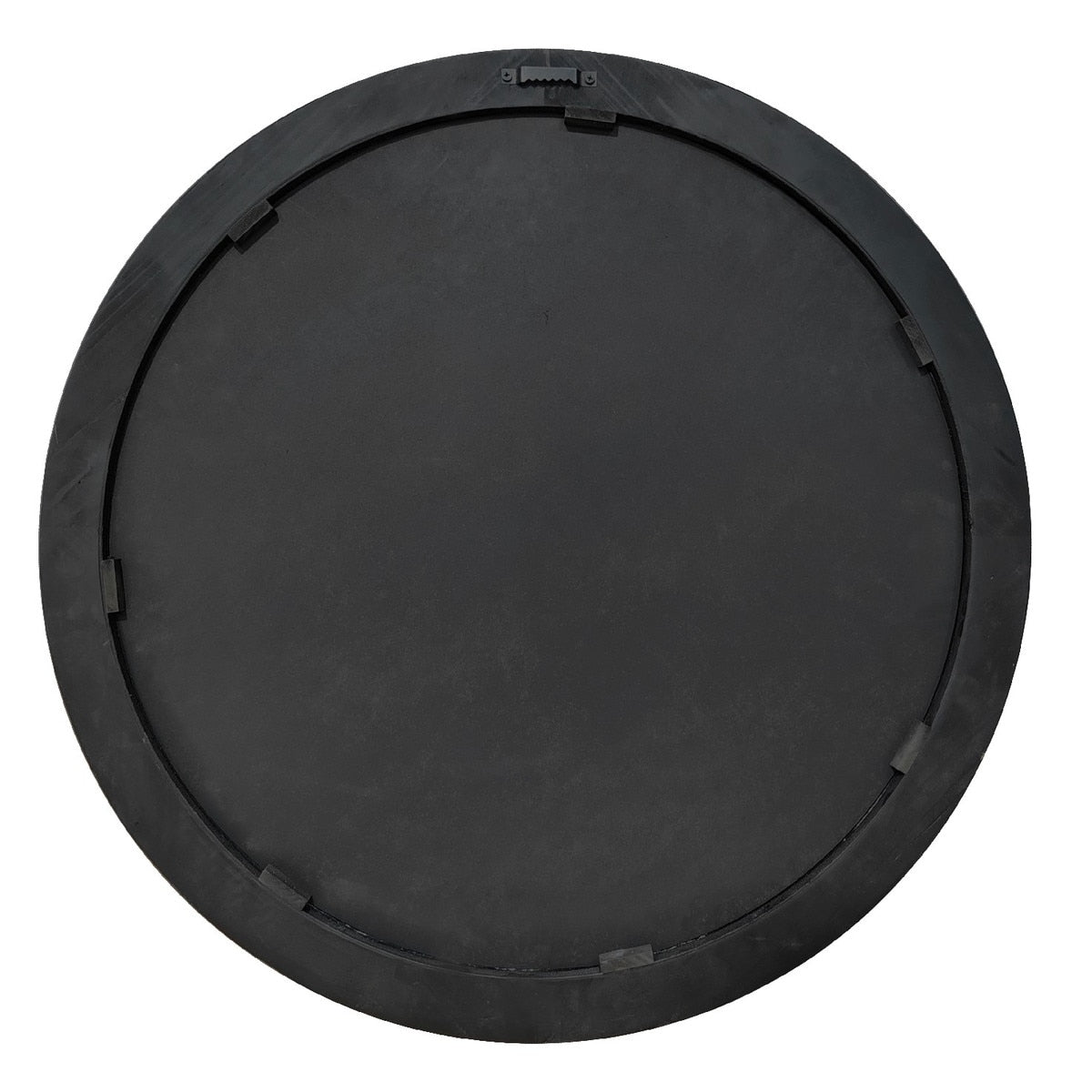ROUND MIRROR - VENEER/MDF BLACK OAK & GOLD (65 x 65 x 4cm)