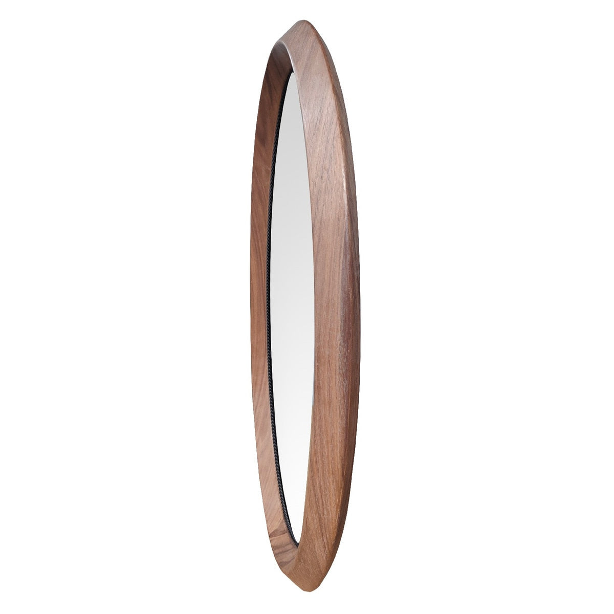 OAK OVAL MIRROR - VENEER/MDF (55 x 85 x 5cm)