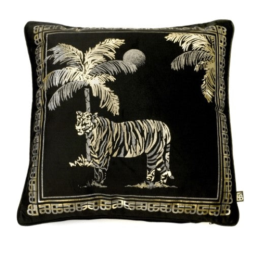 LLB Tiger Tiger Black/Gold 43x43cm Cushion Cover