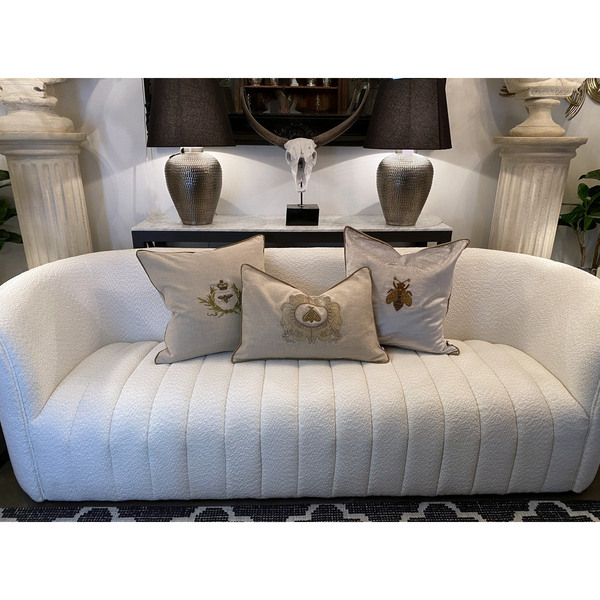 Cushion Cover - Oasis Hand Embroided (Natural)