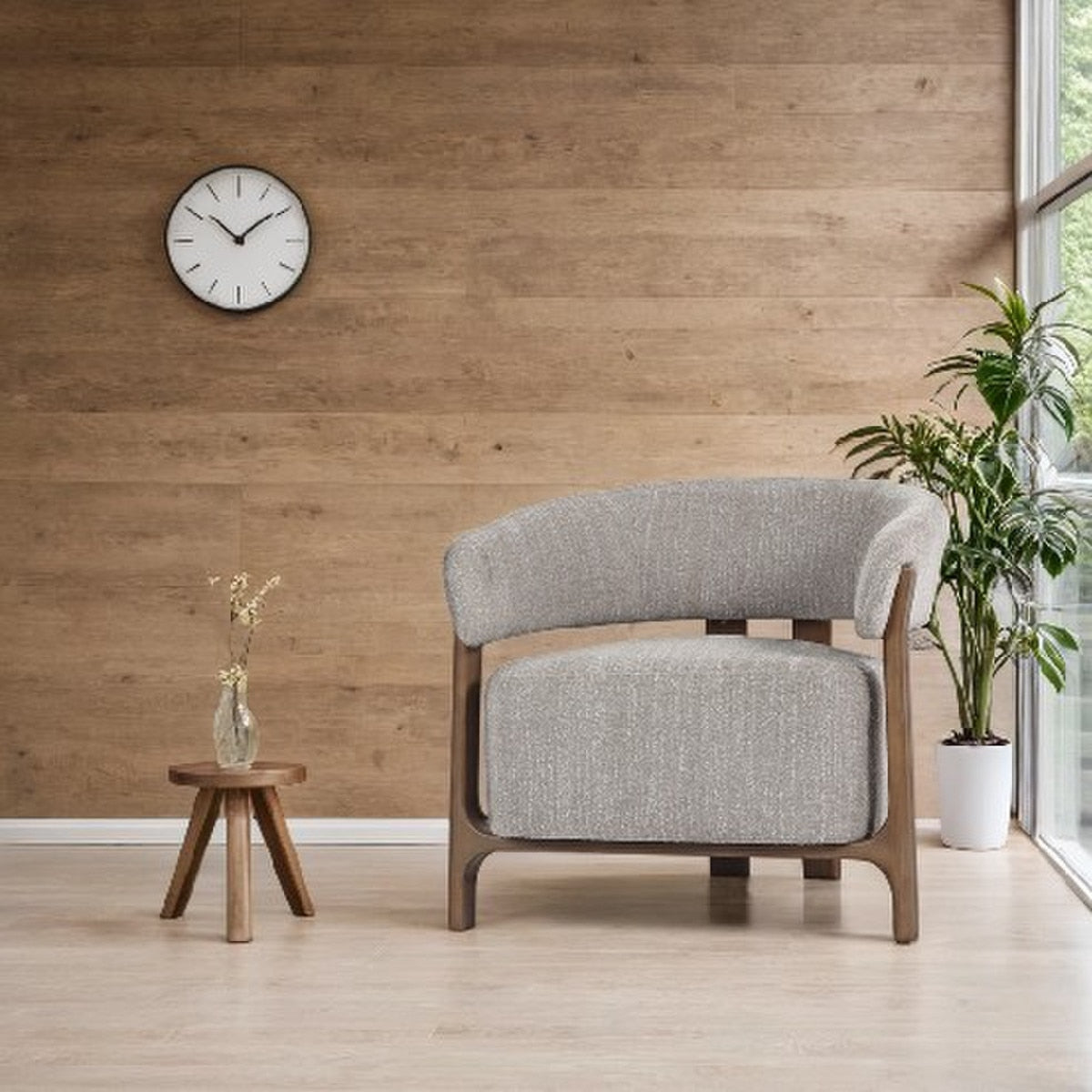 OCCASSIONAL CHAIR - LUNA TAUPE W/ ASH ACCENT LEGS