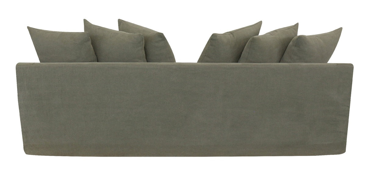 3 SEATER SOFA - LUCCA OLIVE (2.27m x 73 x 67cm)