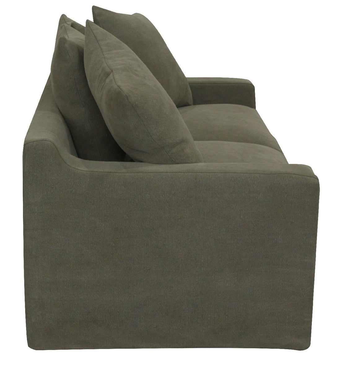 LUCCA 2 SEATER SOFA - OLIVE (1.7m x 73cm x 67cm)