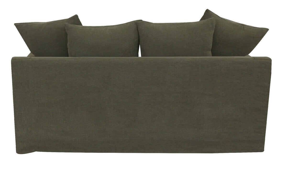 LUCCA 2 SEATER SOFA - OLIVE (1.7m x 73cm x 67cm)