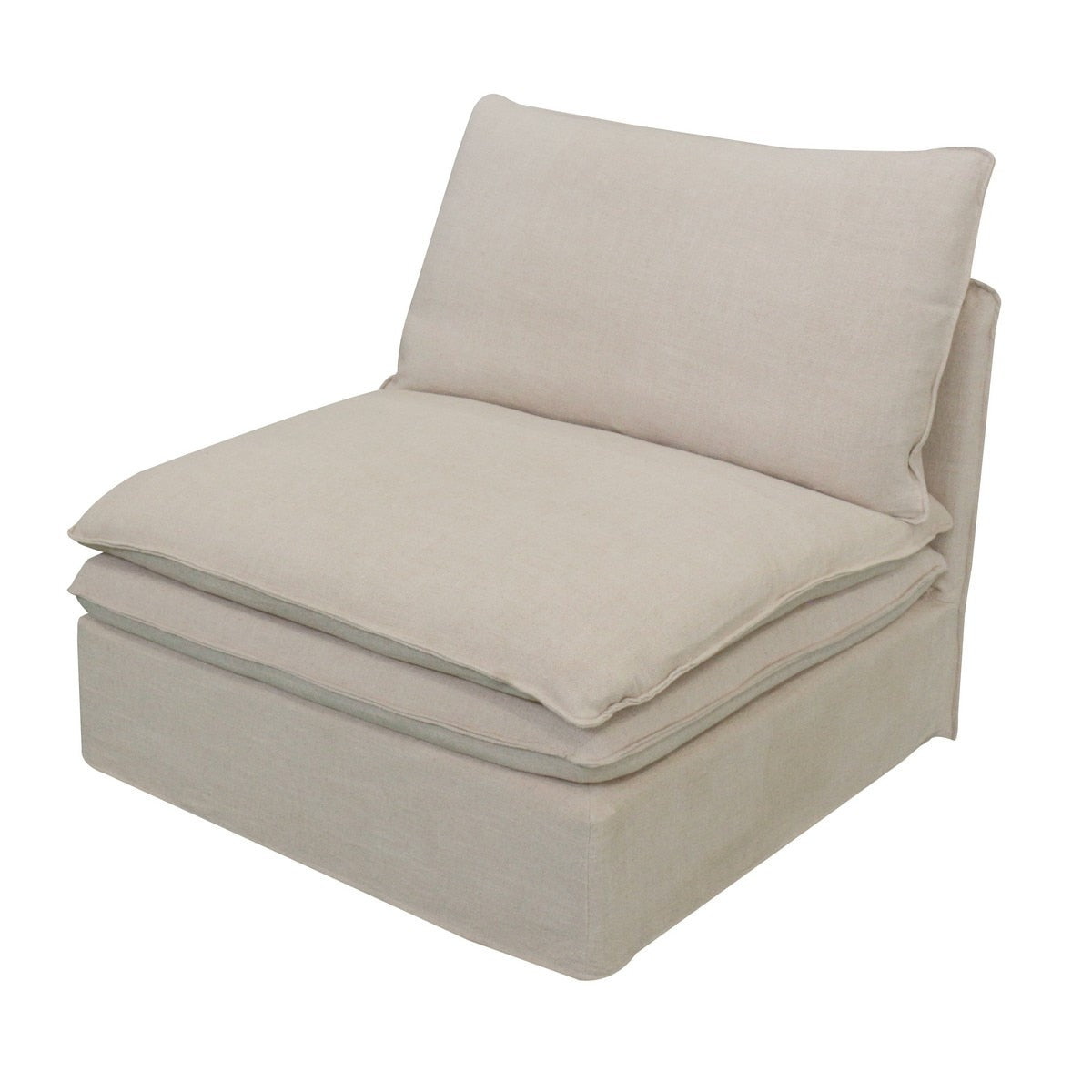 1 SEATER - CALAIS  OATMEAL (87 x 95 x 90cm)