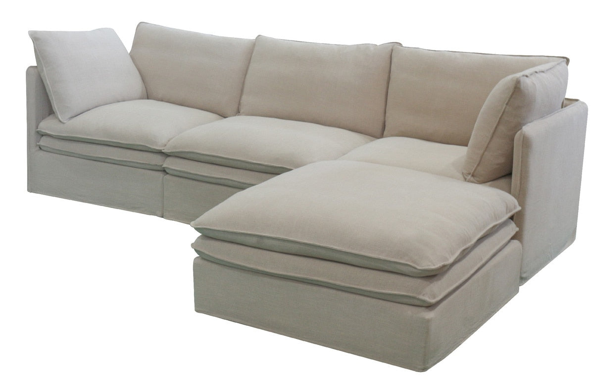 1 SEATER - CALAIS  OATMEAL (87 x 95 x 90cm)
