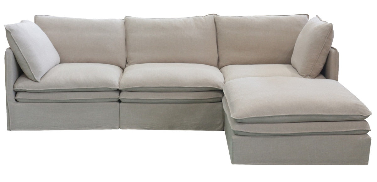 1 SEATER - CALAIS  OATMEAL (87 x 95 x 90cm)