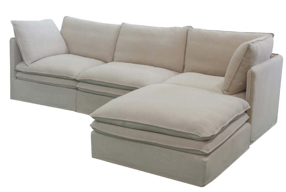 CALAIS CORNER OR LEFT/RIGHT END - OATMEAL (95 x 95 x 90cm)