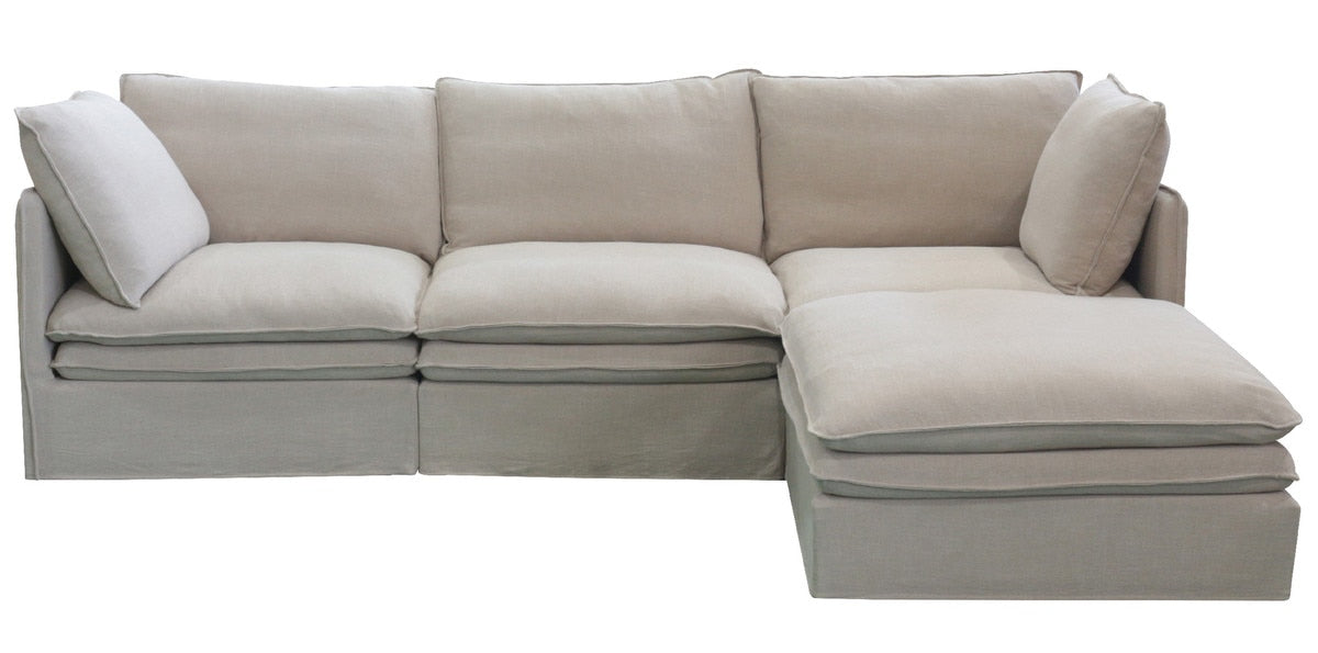 CALAIS CORNER OR LEFT/RIGHT END - OATMEAL (95 x 95 x 90cm)