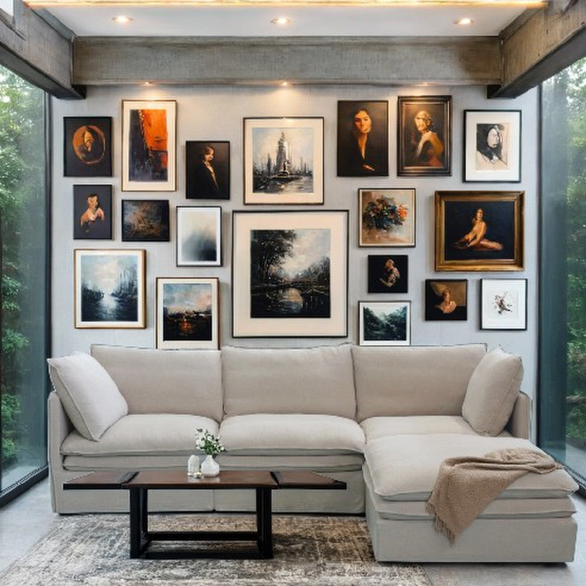 CALAIS CORNER OR LEFT/RIGHT END - OATMEAL (95 x 95 x 90cm)