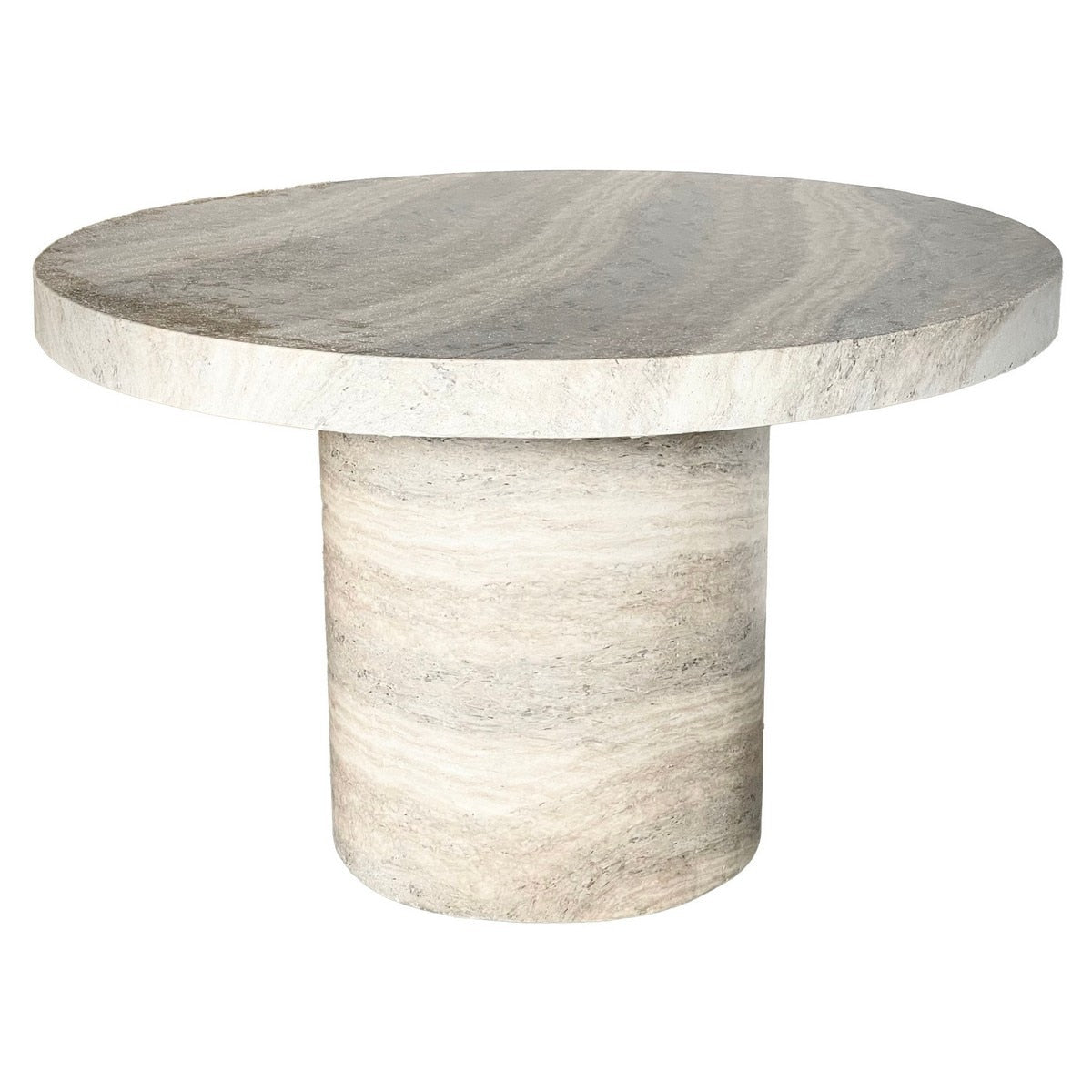 TRAVERTINE DINING TABLE - BLUE