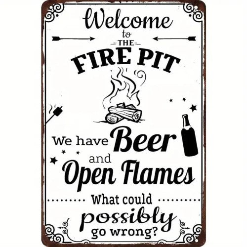 Fire Pit Metal Wall Art
