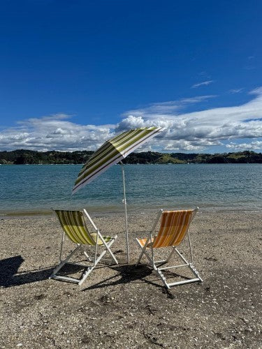 Parasol Umbrella - Striped Green (180 x 120cm)