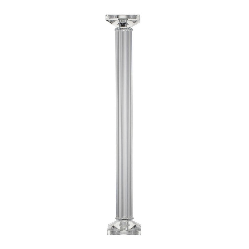 PILLAR CANDLE HOLDER - CRYSTAL (58 x 9cm)