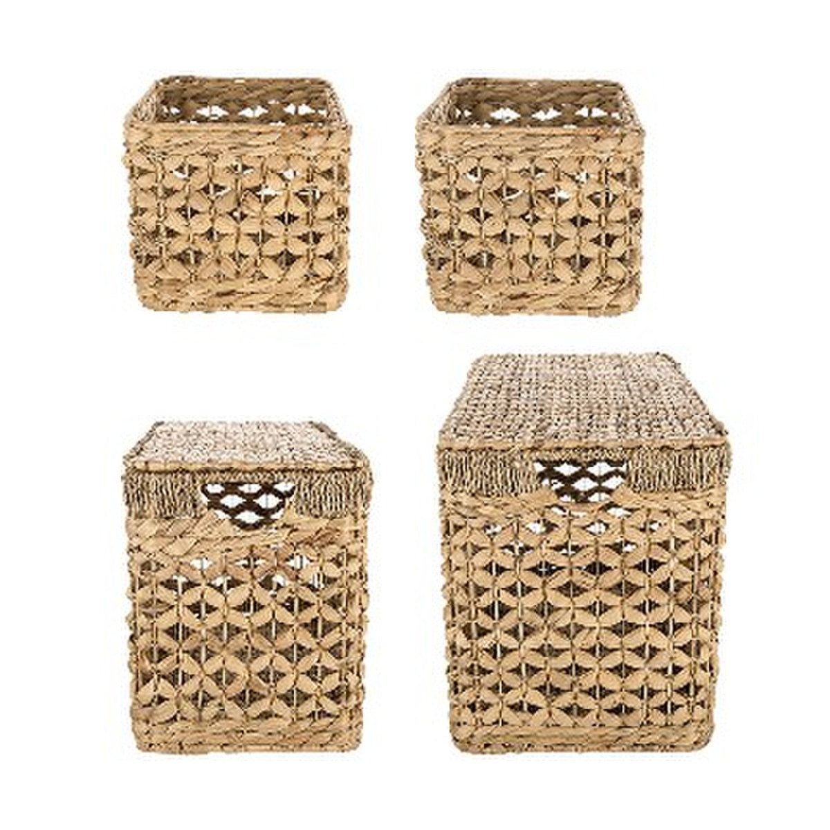 BASKETS - WATER HYACINTH Natural (SET OF 4)