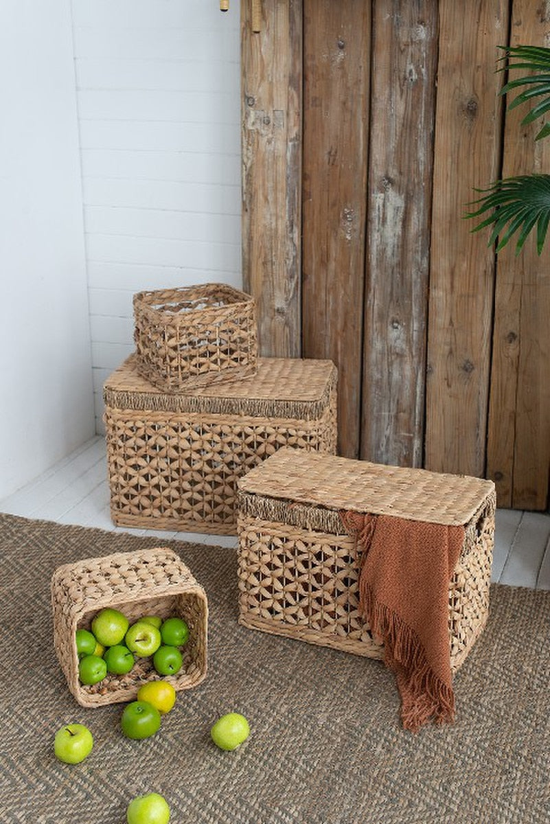 BASKETS - WATER HYACINTH Natural (SET OF 4)