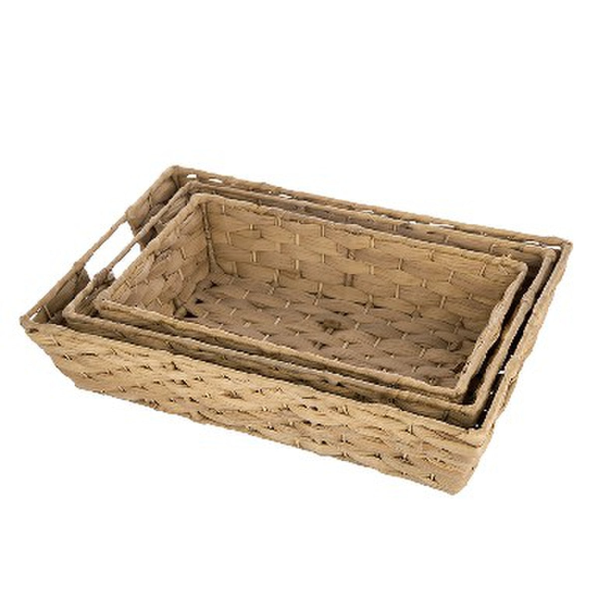 TRAYS - WATER HYACINTH Natural (SET of 3)