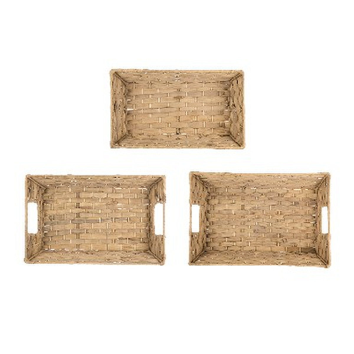 TRAYS - WATER HYACINTH Natural (SET of 3)