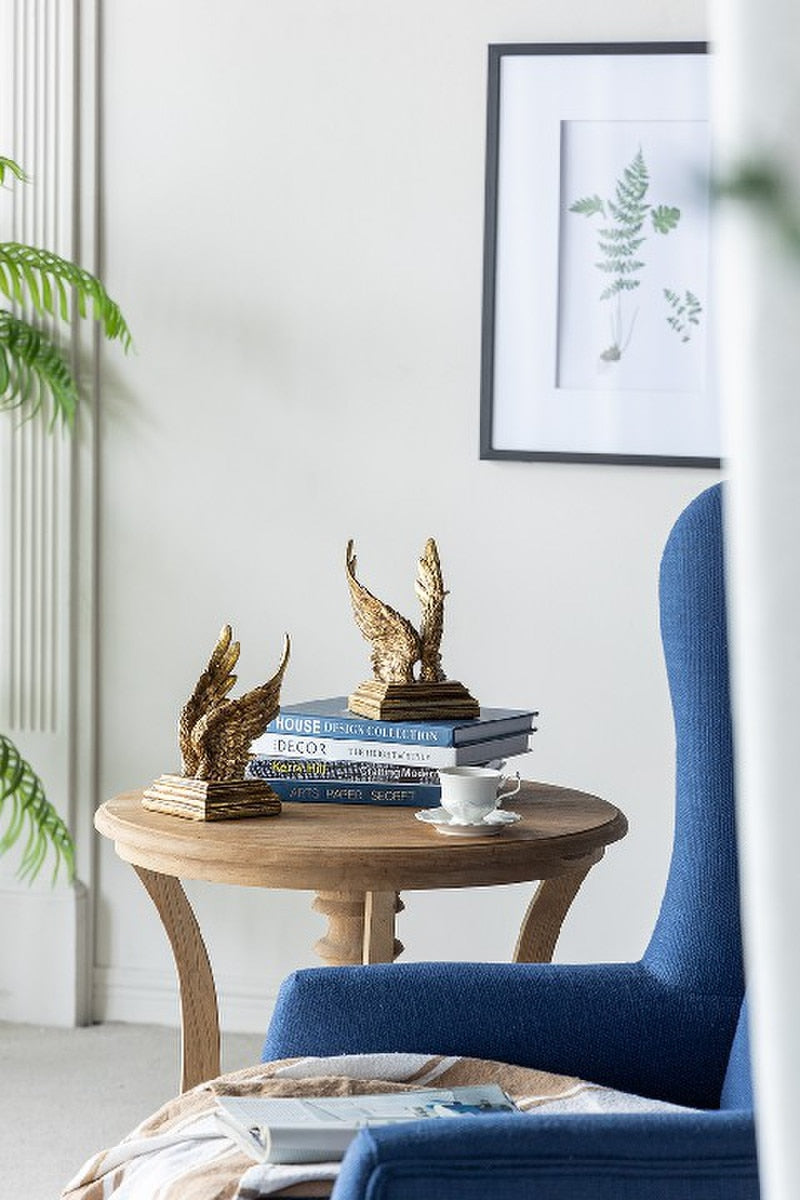 BOOK ENDS - GOLD ANGEL WINGS 11 x 13 x 21cm (SET of 2)