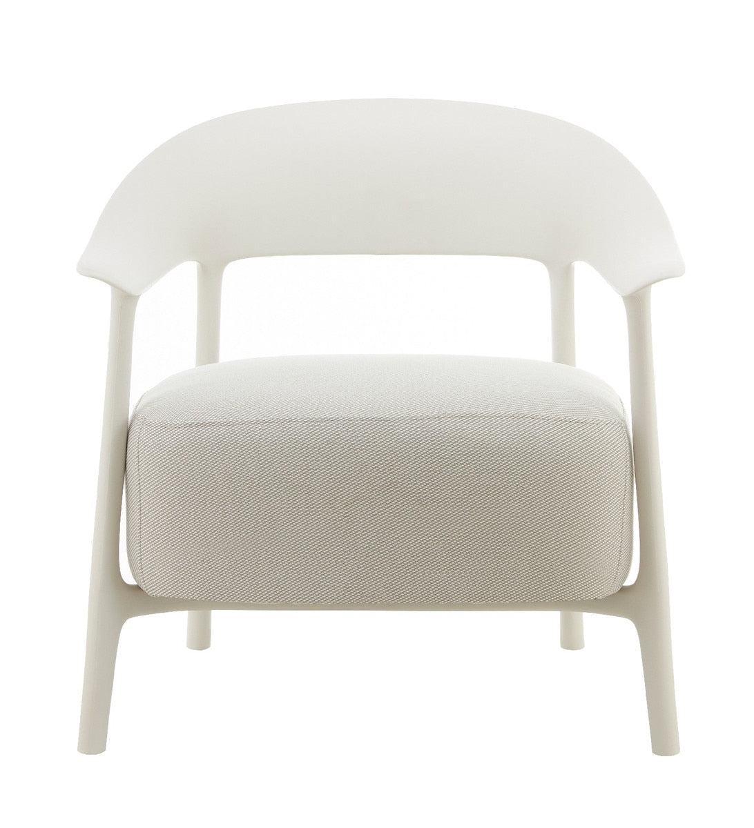 LOUNGE CHAIR W/OUTDOOR FABRIC - DRIFT WHITE FRAME/OATMEAL OUTDOOR FABRIC