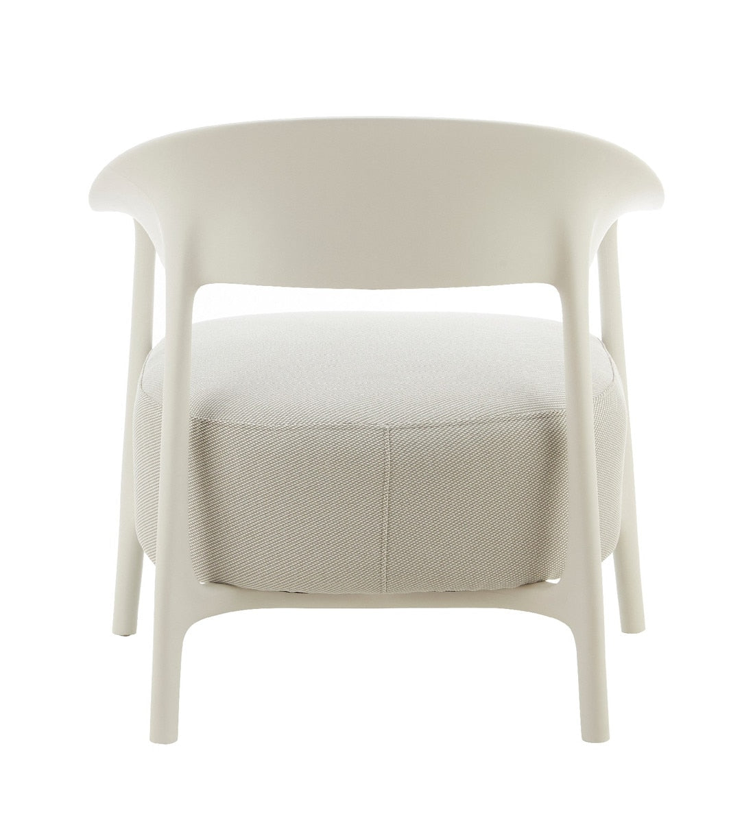 LOUNGE CHAIR W/OUTDOOR FABRIC - DRIFT WHITE FRAME/OATMEAL OUTDOOR FABRIC