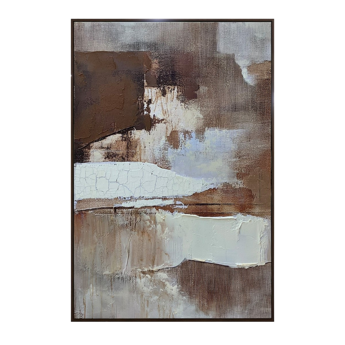 FRAMED CANVAS - Brown 80% HANDPAINTING (80 x 1.2m)