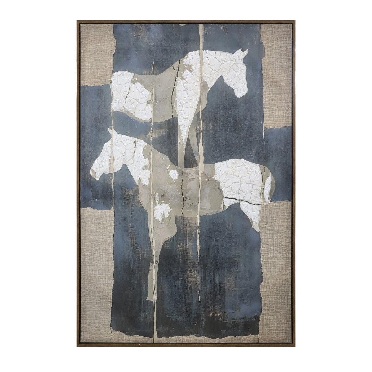 FRAMED CANVAS - Horses 80% HANDPAINTING (80 x 1.2m)