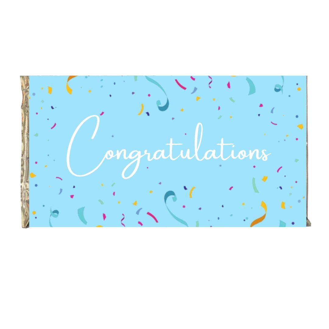 Milk Chocolate Bar with Congratulations Text. NZ Made.